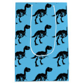 Speciale unieke dinosaurus skelet cadeau tas medium cadeauzakje (Achterkant)