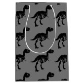 Speciale unieke dinosaurus skelet cadeau tas medium cadeauzakje (Voorkant)