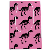 Speciale unieke dinosaurus skelet cadeau tas medium cadeauzakje (Voorkant)