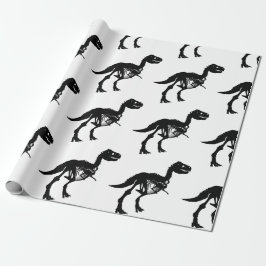 Speciale unieke dinosaurus skelet inpakpapier
