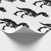 Speciale unieke dinosaurus skelet inpakpapier (Hoek)