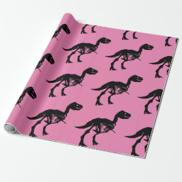 Speciale unieke dinosaurus skelet inpakpapier
