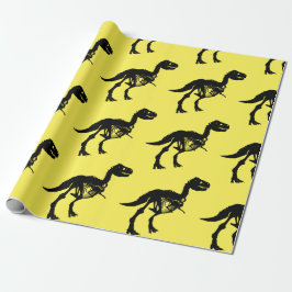 Speciale unieke dinosaurus skelet inpakpapier