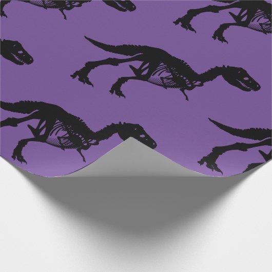 Speciale unieke dinosaurus skelet inpakpapier (Hoek)