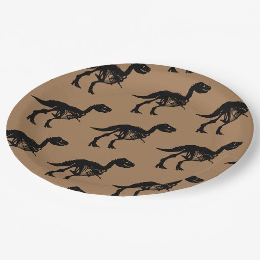 Speciale unieke dinosaurus skelet partij borden papieren bordje (Gekanteld)