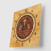 Speciale, unieke religieuze cadeautjes voor hem, vierkante klok (Hoek)