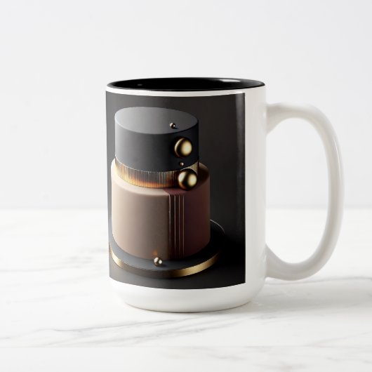 Speciale & unieke taartontwerper tweekleurige koffiemok (Rechts)