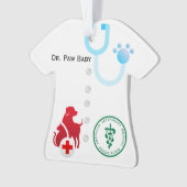 Speciale unisex Lab Coat Veterinarian Tree Ornament (voorkant)