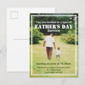 Speciale Vaderdag Service - Aangepaste foto Uitnodiging Briefkaart (Voorkant / Achterkant)
