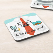 Speciale vaders dag groeten beste vader ooit bier onderzetter (Linkerzijde)