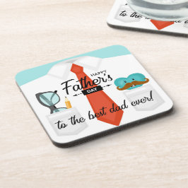 Speciale vaders dag groeten beste vader ooit bier onderzetter