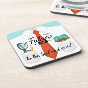Speciale vaders dag groeten beste vader ooit bier onderzetter