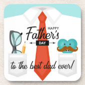 Speciale vaders dag groeten beste vader ooit bier onderzetter (Voorkant)