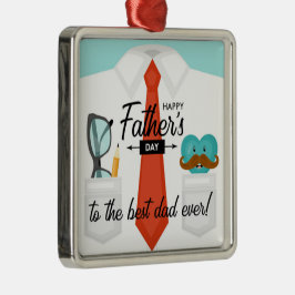 Speciale vaders dag groeten beste vader ooit metalen ornament