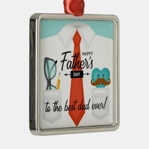 Speciale vaders dag groeten beste vader ooit metalen ornament