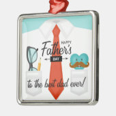 Speciale vaders dag groeten beste vader ooit metalen ornament (Links)