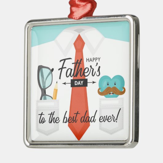 Speciale vaders dag groeten beste vader ooit metalen ornament (Links)