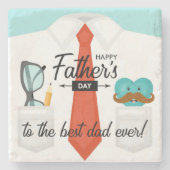 Speciale vaders dag groeten beste vader ooit stenen onderzetter (Voorkant)