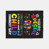 Speciale vakkennis voor autisme fleece deken (Voorkant (Horizontaal))
