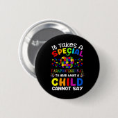 Speciale vakkennis voor autisme ronde button 5,7 cm (Voorkant /achterkant)