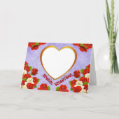 Speciale Valentijn, Rozen en Lijst Foto toevoegen Feestdagen Kaart (Voorkant)