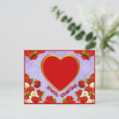 Speciale Valentijn, Rozen en Lijst Foto toevoegen Feestdagenkaart (Staand voorkant)