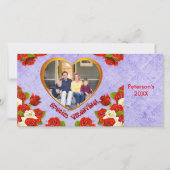 Speciale Valentijnen Rozen Harde Lijst Fotokaart Feestdagenkaart (Voorkant)