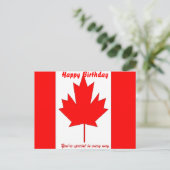 Speciale verjaardag Canada Briefkaart (Staand voorkant)