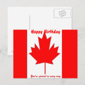 Speciale verjaardag Canada Briefkaart (Voorkant / Achterkant)