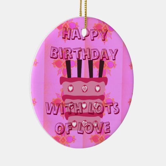 Speciale verjaardag keramisch ornament (Rechts)