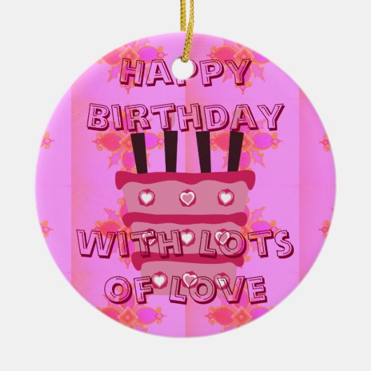 Speciale verjaardag keramisch ornament (Voorkant)