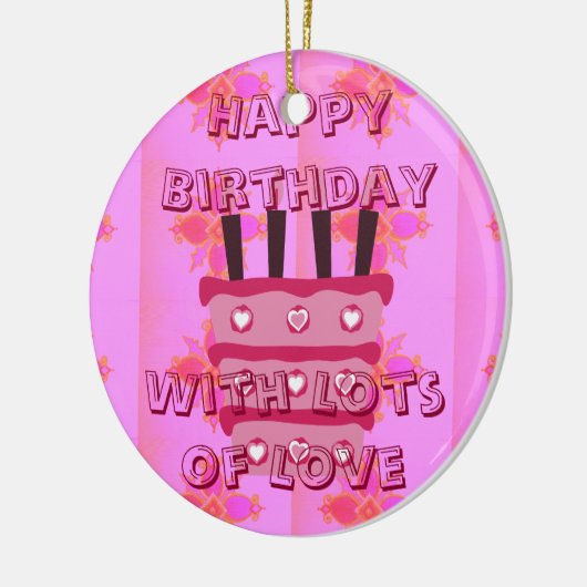 Speciale verjaardag keramisch ornament (Links)