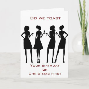 SPECIALE VERJAARDAG/KERST WENS & TOOST "GROEP" FEESTDAGEN KAART