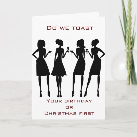 SPECIALE VERJAARDAG/KERSTWENS & TOAST "GROEP" FEESTDAGEN KAART (Voorkant)