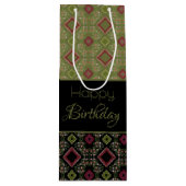 Speciale Verjaardag Moderne Wijn Gift Bag Cadeautas (Voorkant)