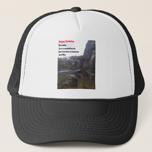 Speciale verjaardag trucker pet (Voorkant)