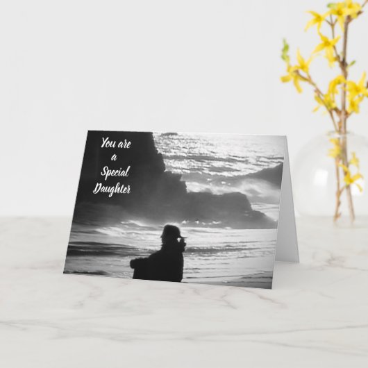 *** SPECIALE VERJAARDAG VAN DE DOCHTER*** KAART (Gele Bloem)