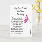 SPECIALE VERJAARDAG VOOR MIJN * BESTE VRIEND * KAA KAART (Gele Bloem)