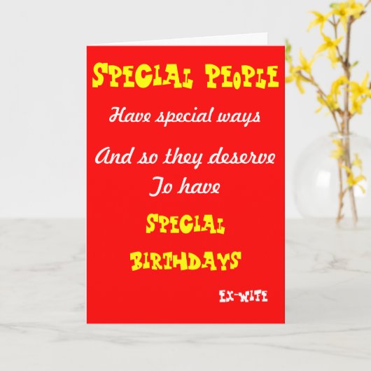 Speciale verjaardagskaarten van ex-vrouw kaart (Gele Bloem)