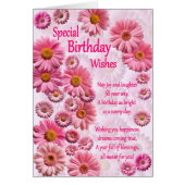 Speciale Verjaardagswensen Roze Daisies (Voorkant)