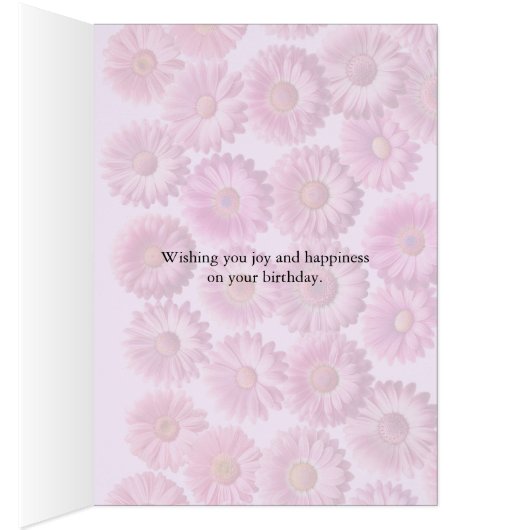 Speciale Verjaardagswensen Roze Daisies (Binnen (Rechts))