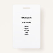 SPECIALE VERKIEZINGSGEBEURTENIS BEVEILIGING / ID-B BADGE (Achterkant)