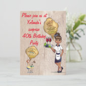 Speciale verrassing 40e verjaardag kaart (Staand voorkant)