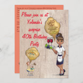 Speciale verrassing 40e verjaardag kaart (Voorkant / Achterkant)