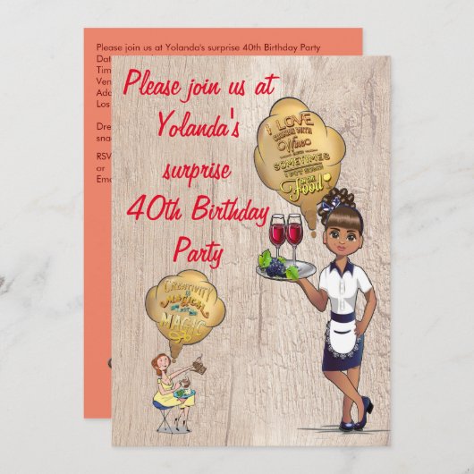 Speciale verrassing 40e verjaardag kaart (Voorkant / Achterkant)