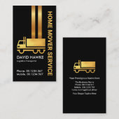 Speciale verticale Gold Logistic Lines Beweging Visitekaartje (Voorkant / Achterkant)