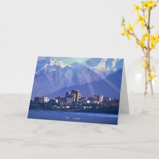 Speciale viering van het Jubileum Anchorage Alaska Kaart (Gele Bloem)