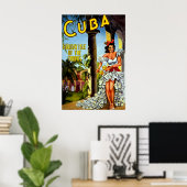 Speciale Vintage Cuba Reisposter Poster (Thuiskantoor)