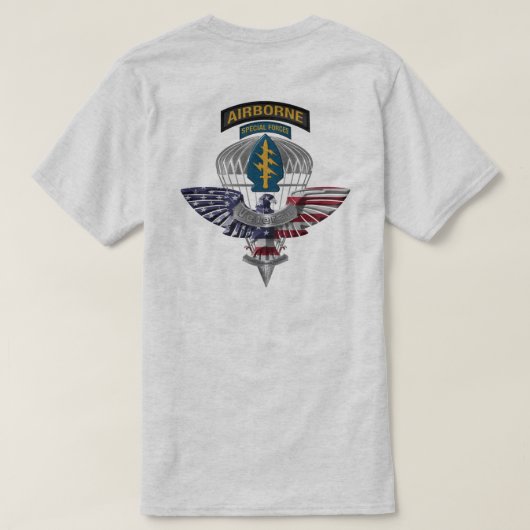 Speciale vluchtuitvoeringen - Airborne Green Beret T-shirt (Design achterkant)