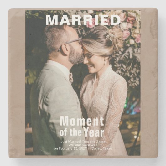 Speciale Voeg Foto Stone Onderzetter toe (Voorkant)